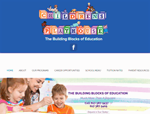 Tablet Screenshot of childrensplayhousedaycare.net